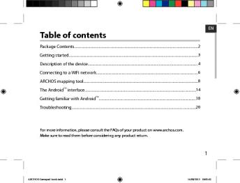 Guide de démarrage rapide en Anglais / Français / Allemand ... - Archos
