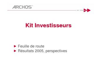Kit Investisseurs