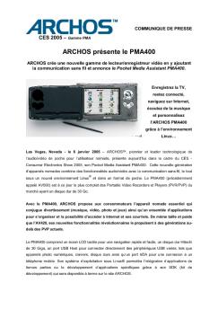 ARCHOS présente le PMA400