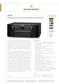av7701 préamplificateur audio/vidéo multicanaux - Derouet