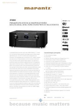 av8802 préamplificateur audiophile/vidéo multicanal avec ... - Marantz