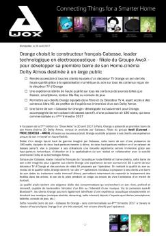 Orange choisit le constructeur français Cabasse, leader ... - AwoX