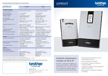 Solutions d'impression mobiles en A6 et A7
