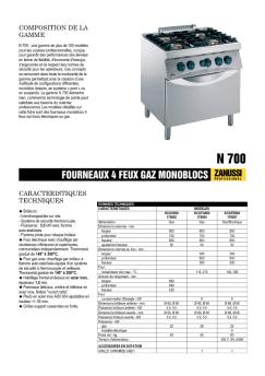 FOURNEAUX 4 FEUX GAZ MONOBLOCS