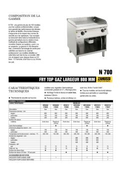 FRY TOP GAZ LARGEUR 800 MM