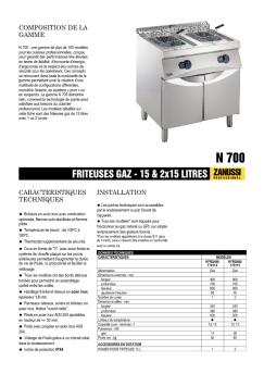 FRITEUSES GAZ - 15 et 2x15 LITRES