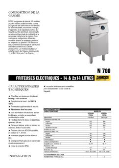 FRITEUSES ELECTRIQUES - 14 et 2x14 LITRES
