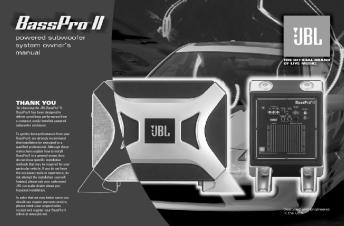 Owner's Manual (EN) 539 KB - JBL