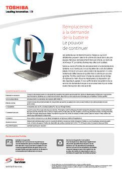 Remplacement à la demande de la batterie Le pouvoir de ... - Toshiba