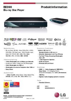 BD390 Produktinformation - LG Electronics