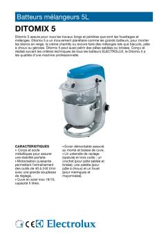 Batteurs mélangeurs 5L