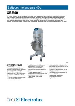Batteurs mélangeurs 40L