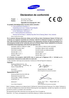 Déclaration de conformité