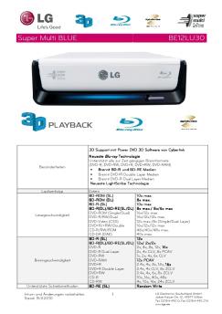 Super Multi BLUE BE12LU30 - ARP