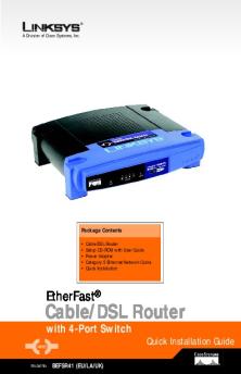 Cable/DSL Router - Linksys