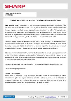 Communiqué de presse - Sharp