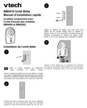 BM4410 Unité Bébé Manuel d'installation rapide - Vtech