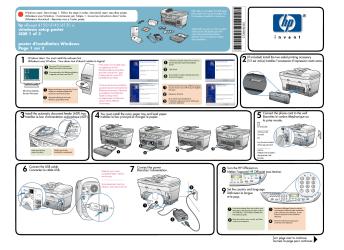hp officejet d150/d145/d135 xi windows setup poster SIDE 1 of 2 ...