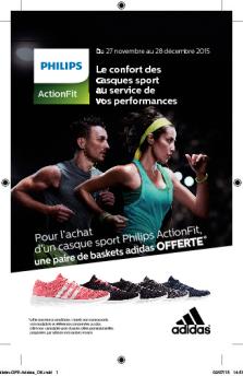 Pour l'achat d'un casque sport Philips ActionFit, oFFerte - Darty