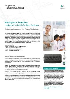 Workplace Solution: Logitech Pro 2400 Cordless Desktop