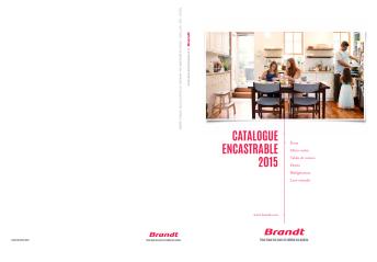catalogue encastrable 2015 - Brandt