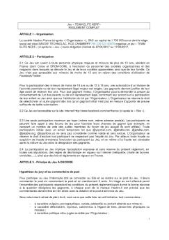Règlement de jeu TEAM ELITE NERF