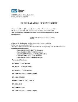 EU CE Declaration of Conformity - Western Digital