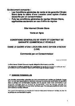 Cg De Vente Loa Et De Reprise Citroën Store Consommateurs V 22 01 2025