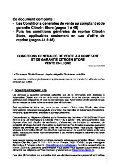 CGV Comptant Citroen Store