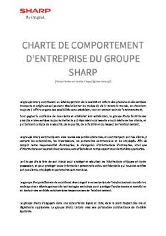 Charte De Comportement Dentreprise Du Groupe Sharp