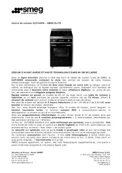 Centre de cuisson CLPI460N – SMEG ELITE DESIGN D'AVANT ...