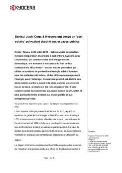 Communiqu� de presse (pdf) - Kyocera