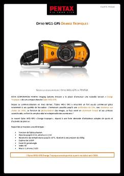 OPTIO WG1-GPSORANGE TROPIQUES