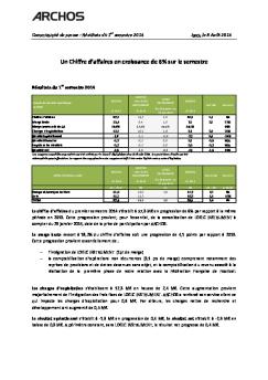 Un Chiffre d'affaires en croissance de 6% sur le ... - Archos
