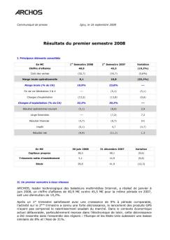 COMMUNIQUE DE PRESSE