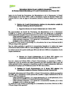 Informations relatives à la part variable de ... - Valeo