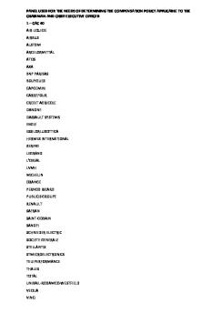 Compensation Policy Chairman And Ceo Panel