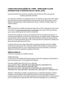 Lisez attentivement les présentes conditions particulières ... - Samsung