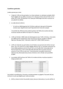 Envoyez le tout sous enveloppe suffisamment affranchie avant ... - Asus