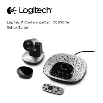Logitech® ConferenceCam CC3000e Setup Guide