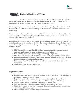 Logitech® Cordless MX™ Duo