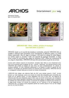 CP ARCHOS 405 FR_20070727 _2_