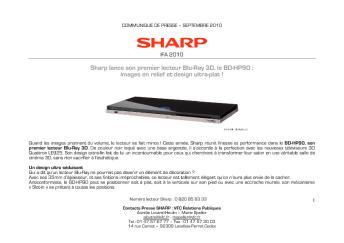 Sharp lance son premier lecteur Blu-Ray 3D, le BD-HP90 : images ...