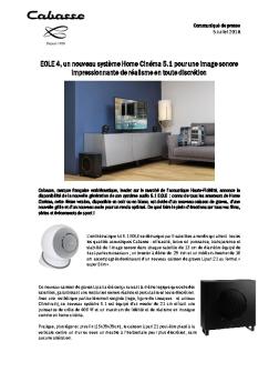 EMBARGO : 28 juillet 2005, 12:00 CET - Cabasse