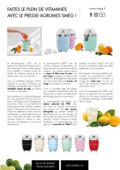 faites le plein de vitamines avec le presse-agrumes smeg