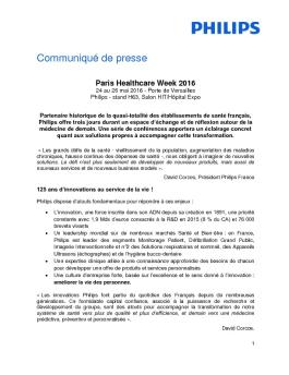 Communiqué de presse - Philips