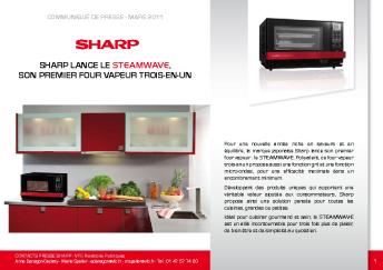 SHARP LANCE LE STEAMWAVE, SON PREMIER FOUR VAPEUR ...