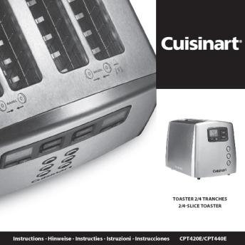 Instrucciones CPT420E/CPT440E - Cuisinart