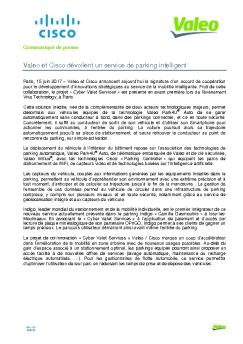 Valeo et Cisco dévoilent un service de parking intelligent