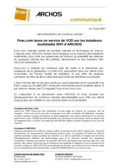 CP VOD Fnac sur Archos _6_
